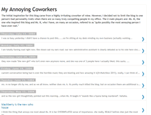 Tablet Screenshot of myannoyingcoworkers.blogspot.com