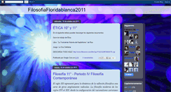 Desktop Screenshot of filosofiafloridablanca2011.blogspot.com