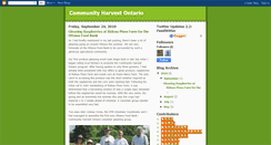 Desktop Screenshot of communityharvestontario.blogspot.com