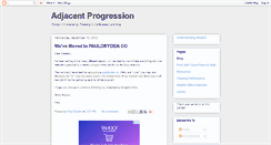 Desktop Screenshot of adjacentprogression.blogspot.com