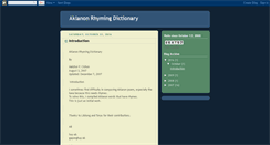 Desktop Screenshot of aklanonrhymingdictio.blogspot.com