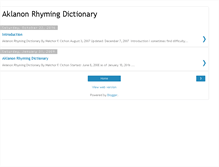 Tablet Screenshot of aklanonrhymingdictio.blogspot.com