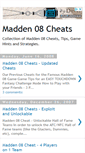 Mobile Screenshot of madden08cheats.blogspot.com