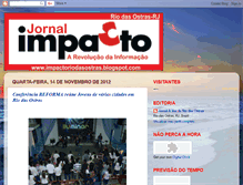 Tablet Screenshot of impactoriodasostras.blogspot.com