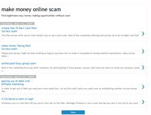 Tablet Screenshot of makemoneyonlinescamreview.blogspot.com