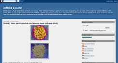 Desktop Screenshot of mithilacuisine.blogspot.com