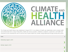 Tablet Screenshot of climateandhealthalliance.blogspot.com