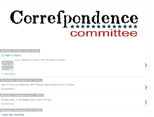 Tablet Screenshot of correspondencecommittee.blogspot.com