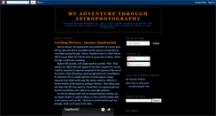 Desktop Screenshot of myadventurethroughastrophotography.blogspot.com