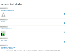 Tablet Screenshot of inconvenientstudio.blogspot.com