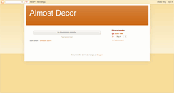 Desktop Screenshot of almostdecor.blogspot.com