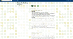 Desktop Screenshot of collegeintroenglish.blogspot.com