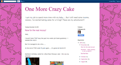 Desktop Screenshot of onemorecrazycake.blogspot.com