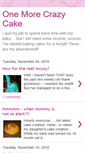 Mobile Screenshot of onemorecrazycake.blogspot.com