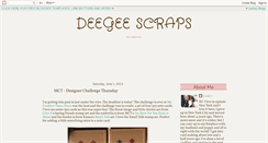 Desktop Screenshot of deegeescraps.blogspot.com