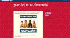 Desktop Screenshot of gravidasnaadolescencia.blogspot.com