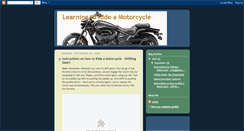 Desktop Screenshot of learntoridemotorcycles.blogspot.com