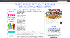 Desktop Screenshot of freesampleswithoutsurveys.blogspot.com