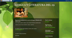 Desktop Screenshot of lenguayliteraturadel29.blogspot.com