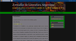 Desktop Screenshot of jornadasliteraturargentina.blogspot.com