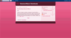 Desktop Screenshot of classicalmusicdownloads.blogspot.com