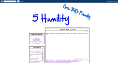 Desktop Screenshot of fivehumility.blogspot.com