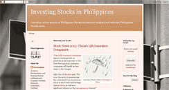 Desktop Screenshot of investingstocksinphilippines.blogspot.com