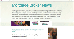 Desktop Screenshot of mortgage-broker-news.blogspot.com