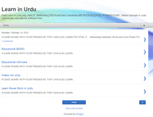 Tablet Screenshot of learnnurdu.blogspot.com
