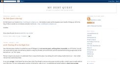 Desktop Screenshot of mydebtquest.blogspot.com