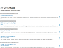 Tablet Screenshot of mydebtquest.blogspot.com
