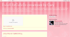 Desktop Screenshot of dulcerecuerdobycary.blogspot.com