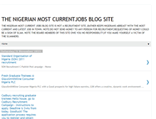 Tablet Screenshot of nigerianmostcurrentjobs.blogspot.com