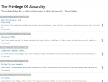 Tablet Screenshot of privilegeofabsurdity.blogspot.com