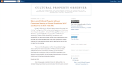 Desktop Screenshot of culturalpropertyobserver.blogspot.com