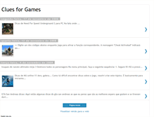 Tablet Screenshot of cluesforgames.blogspot.com