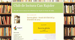 Desktop Screenshot of clubdelecturacanrajoler.blogspot.com