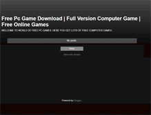 Tablet Screenshot of freecomputergames-pcgames.blogspot.com