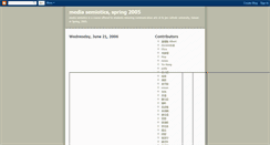 Desktop Screenshot of mediasemiotics2005.blogspot.com
