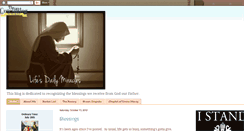 Desktop Screenshot of lifesdailymiracles.blogspot.com