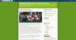 Desktop Screenshot of highlandclassof74.blogspot.com