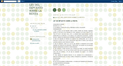 Desktop Screenshot of ley-impuesto-sobre-la-renta.blogspot.com