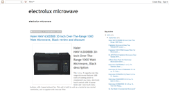 Desktop Screenshot of electroluxmicrowavereview.blogspot.com