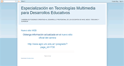 Desktop Screenshot of especializacionmultimedia.blogspot.com