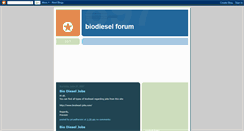 Desktop Screenshot of biodieselforum.blogspot.com