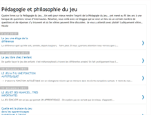 Tablet Screenshot of pdagogieetphilosophiedujeu.blogspot.com