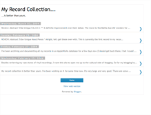 Tablet Screenshot of myrecordcollection.blogspot.com