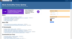 Desktop Screenshot of akcie-komodity-forex-zpravy.blogspot.com