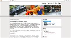 Desktop Screenshot of myconvertiblelife.blogspot.com