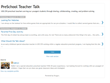 Tablet Screenshot of preschoolteachertalk.blogspot.com